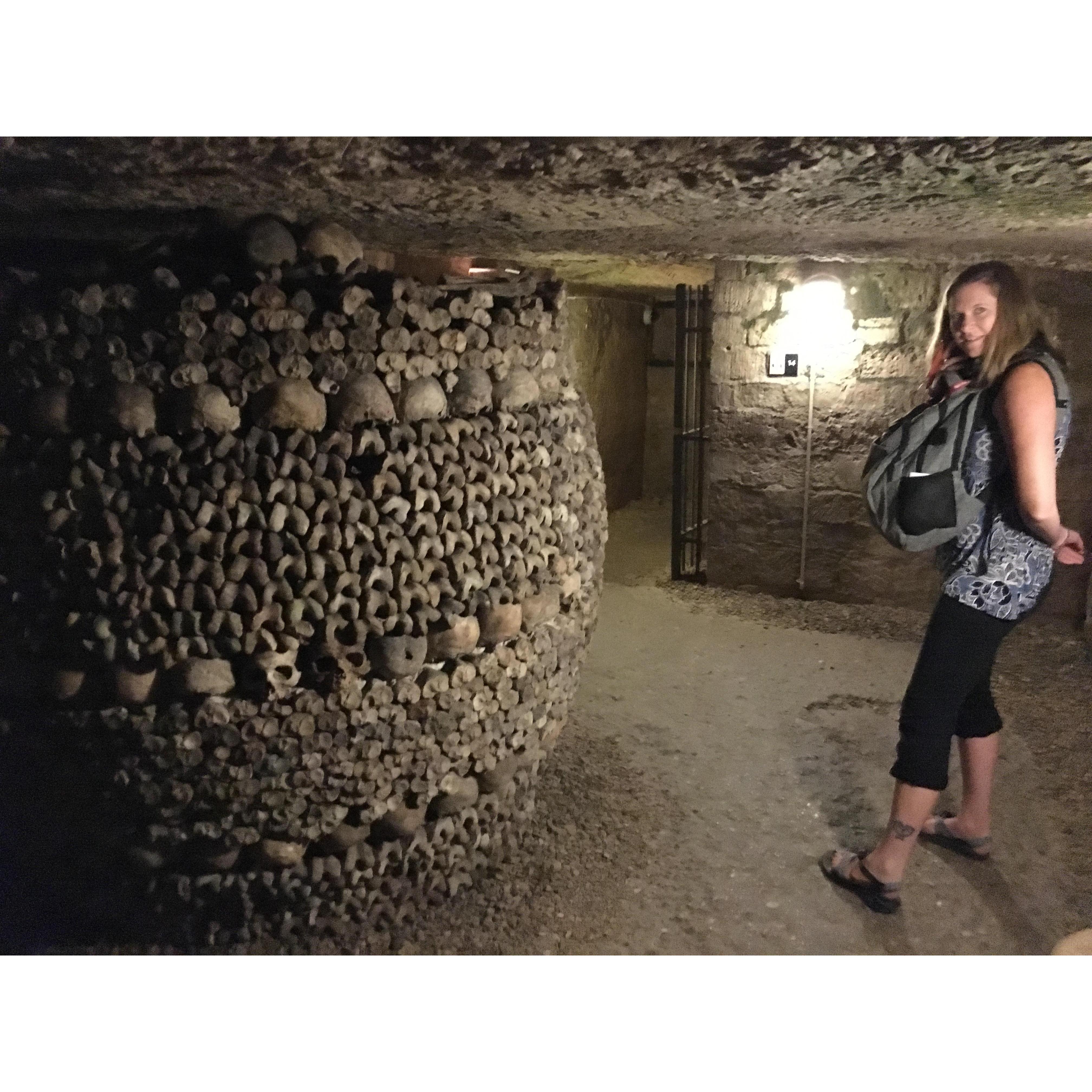 The catacombs were one of our favorite adventures in Paris - fascinating history.