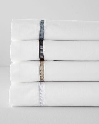 Wrinkle-Resistant Embroidered Sateen Bedding from Garnet Hill