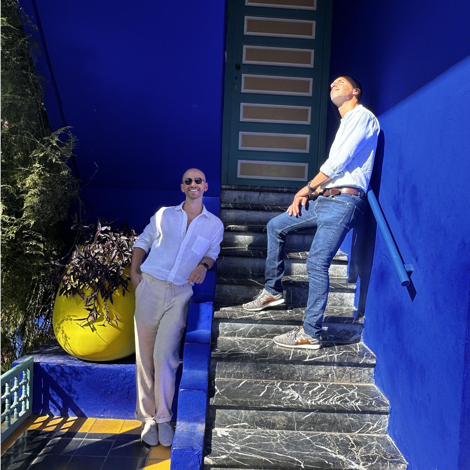 A mini photo shoot at the Yves Saint Laurent museum in Marrakech.