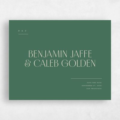 Hunter, Green Wedding Save the Date - Mendoza Landscape