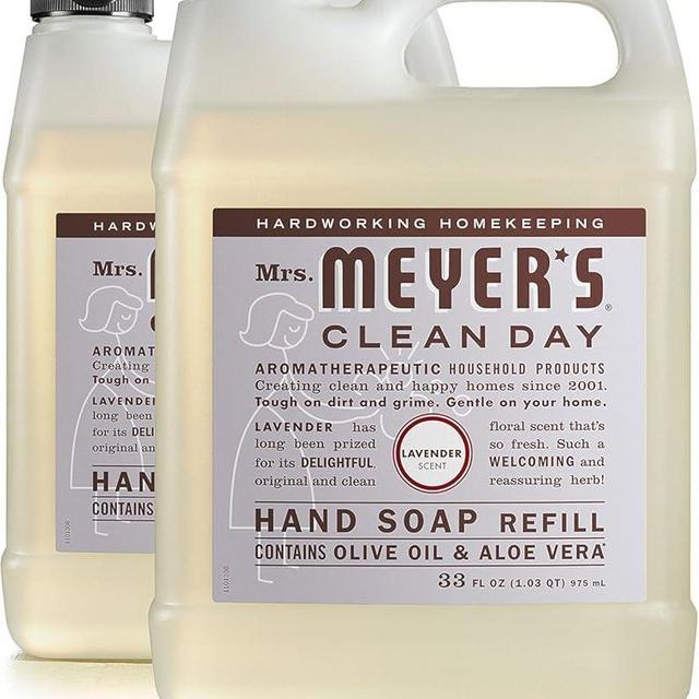 Mrs. Meyer's Clean Day Hand Soap Refill, Lavender, 33 Fl oz (Pack of 2)