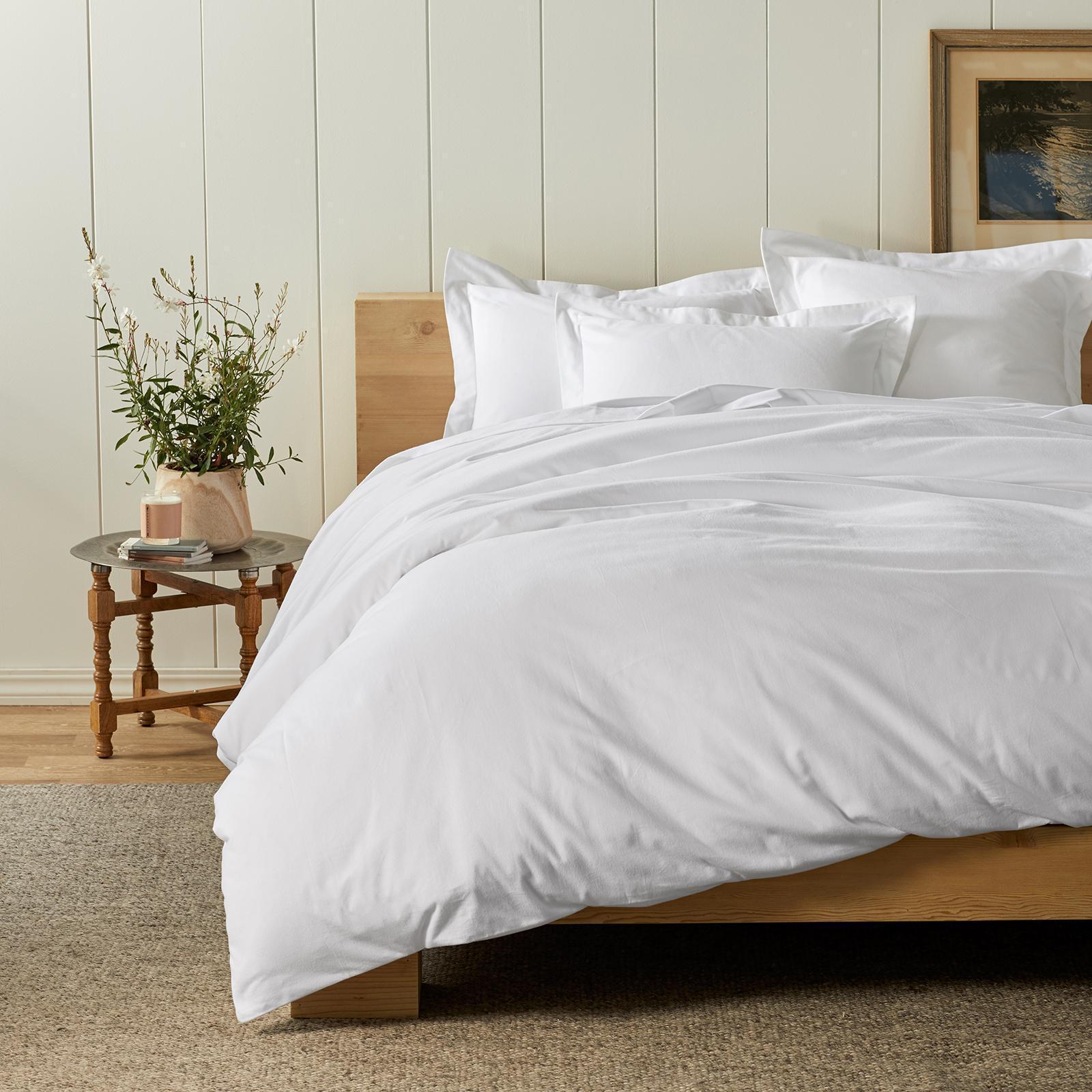 Coyuchi, Cloud Brushed Organic Flannel Duvet Cover - Zola