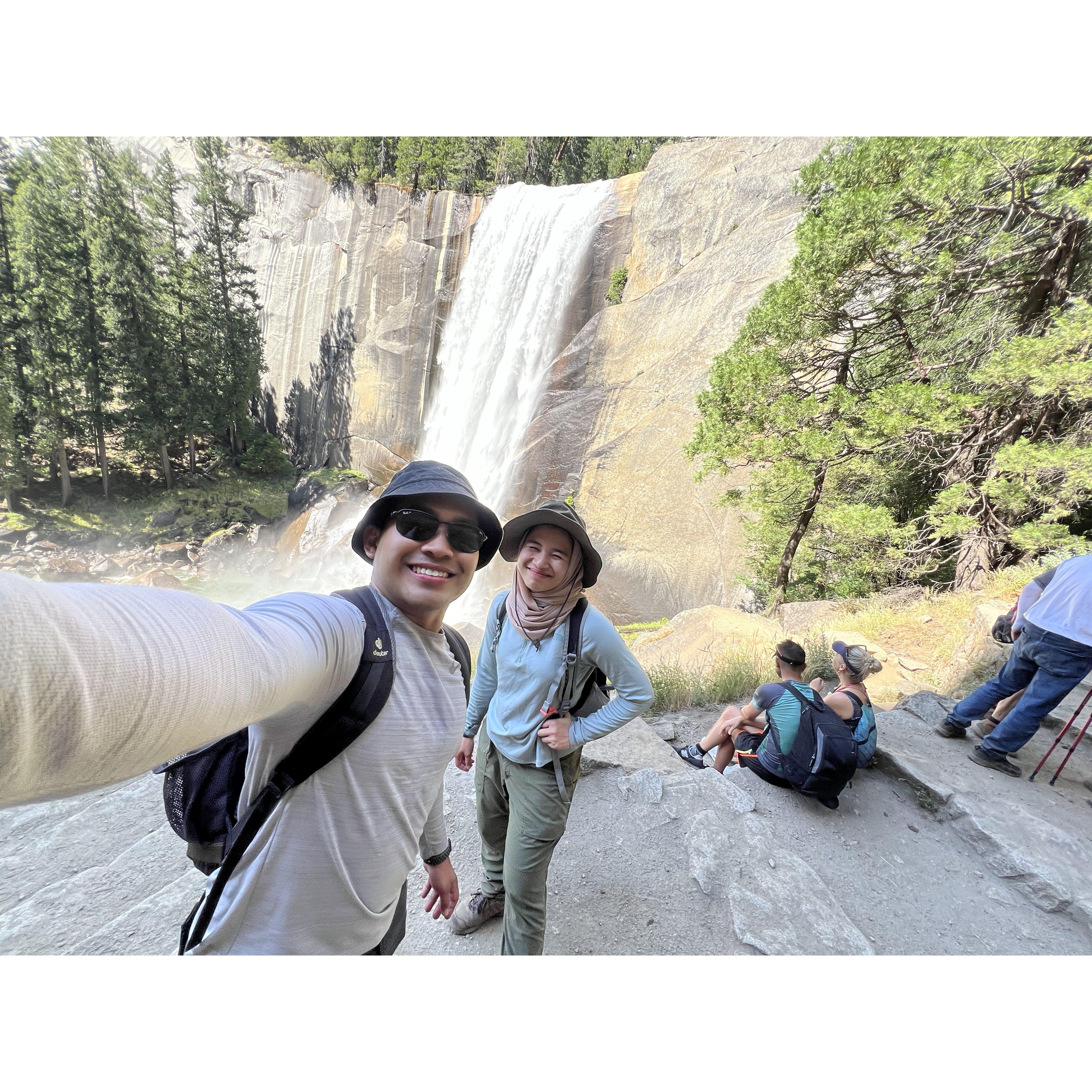 Hiking down the Half Dome