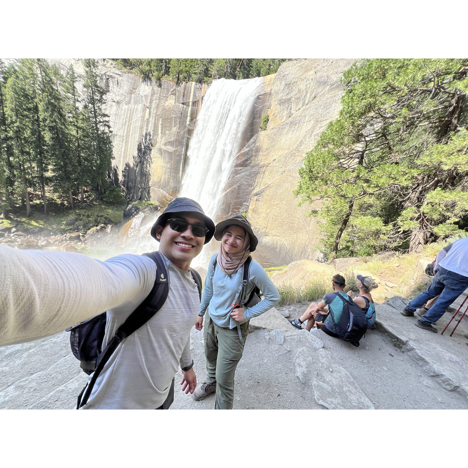 Hiking down the Half Dome