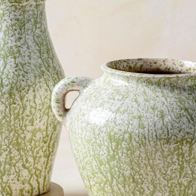 Sage Green Speckled Vase