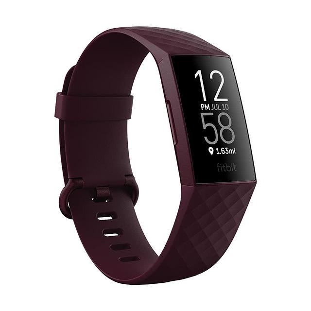 Fitbit Charge 4 Fitness and Activity Tracker with Built-in GPS, Heart Rate, Sleep & Swim Tracking, Rosewood/Rosewood, One Size (S &L Bands Included)