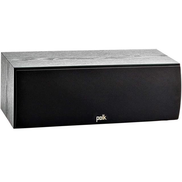Polk Audio T30 100 Watt Home Theater Center Channel Speaker - Hi-Res Audio with Deep Bass Response | Dolby and DTS Surround | Single, Black