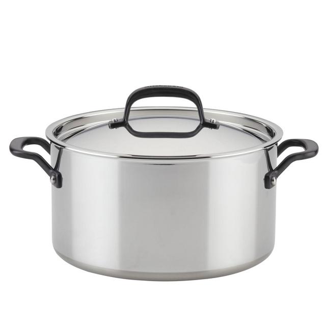 Kitchenaid® 5-Ply Clad 8 qt. Stainless Steel Covered Stock Pot