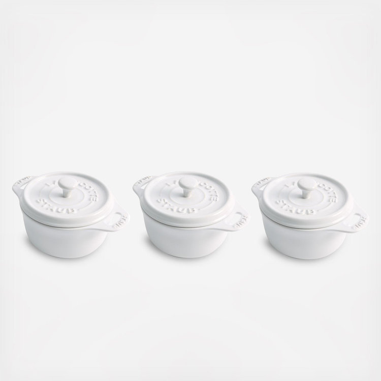 Staub, Ceramic Mini Round Cocotte/Ramekin, Set of 3 | Zola