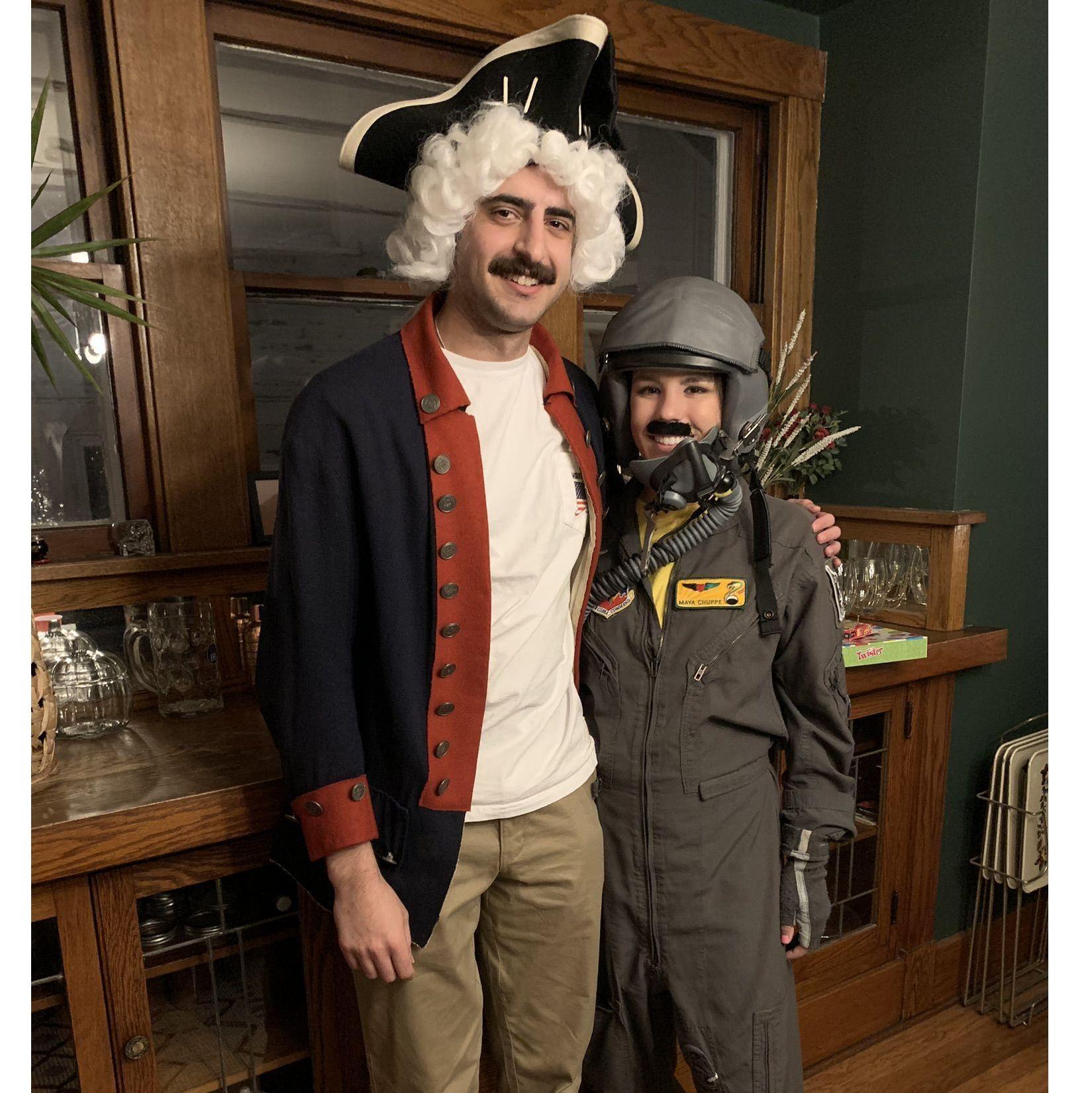 'Dead celebrity party' - George Washington and "Goose" from Top Gun