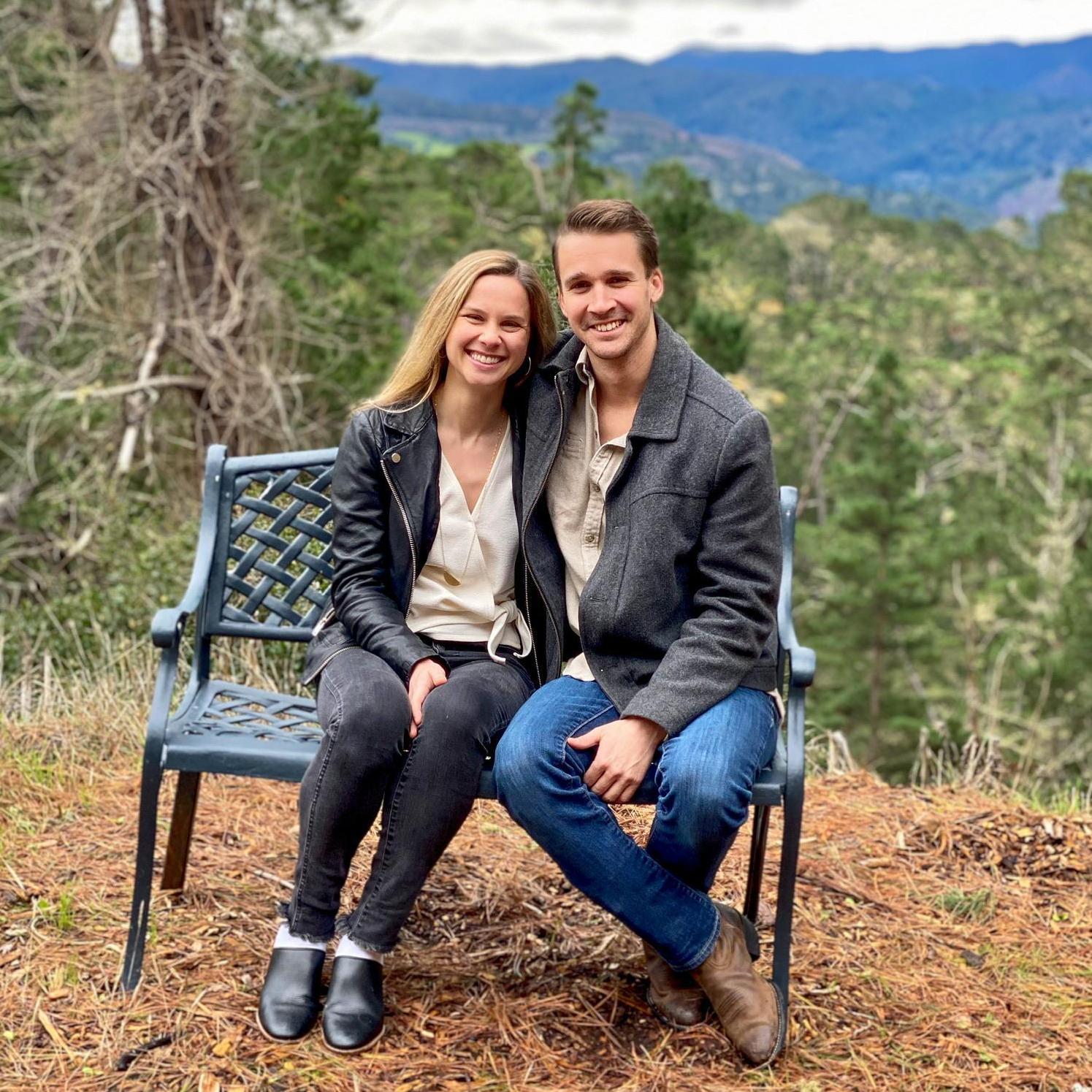 Our first Christmas together, in Carmel.
