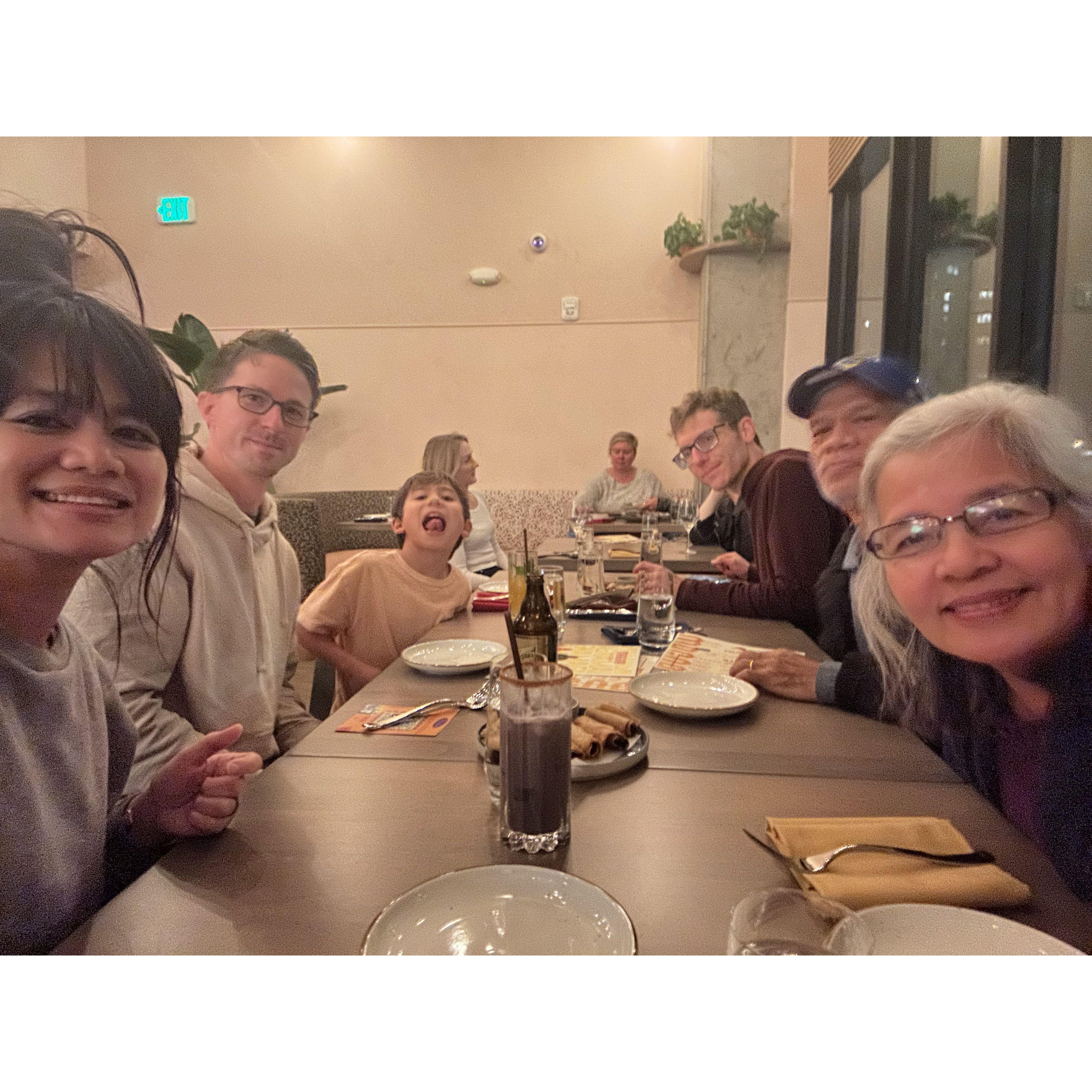 Family dinner at the new Filipino restaurant in Denver