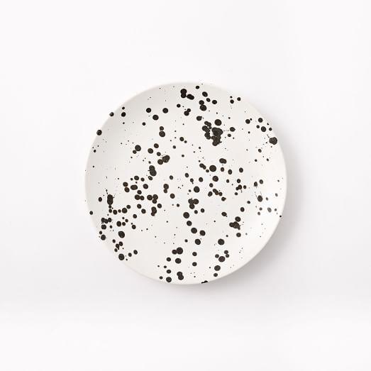 Spotted Salad Plates (Set of 4) - Black/White