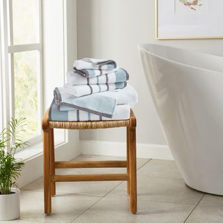 Noelle 6-Piece Cotton Stripe Bath Towel Set