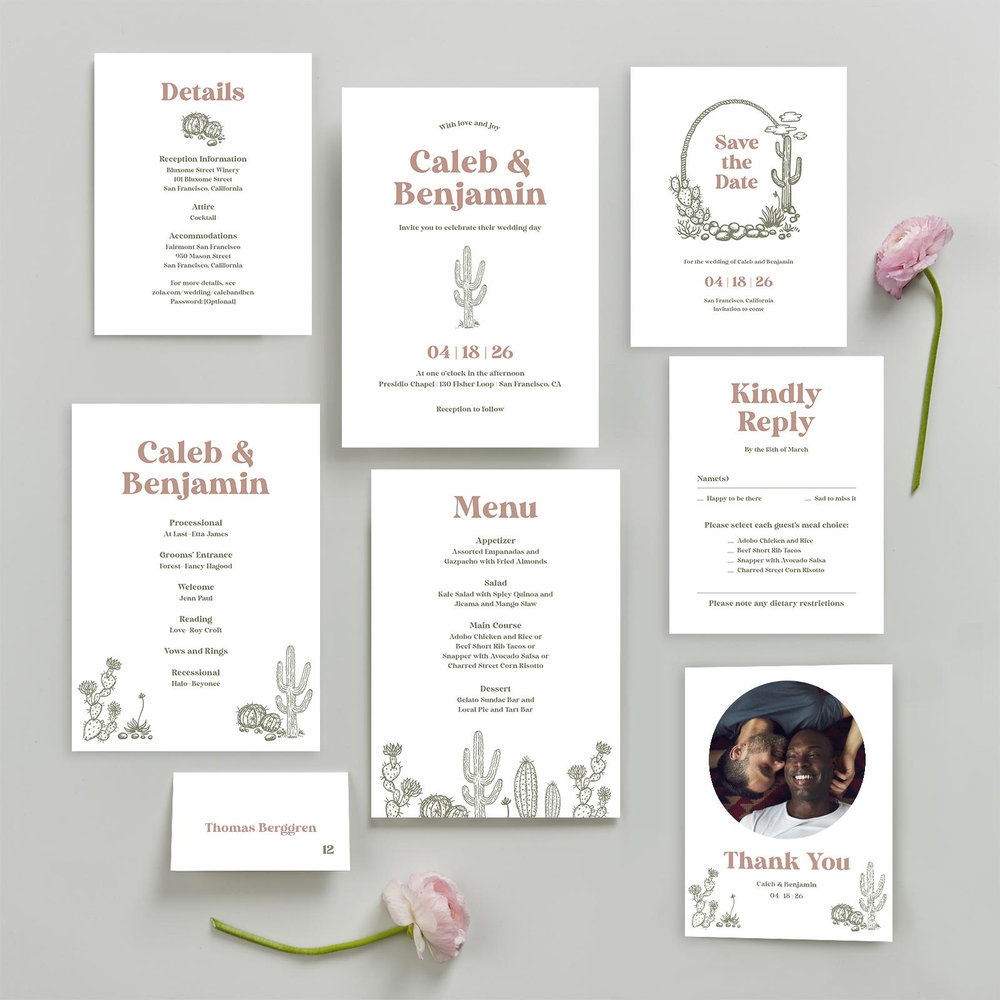 Avondale Classic | White | Zola Wedding Invitations