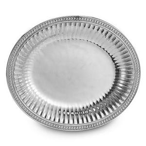 Wilton Armetale® Flutes and Pearls 14-3/4-Inch Oval Tray