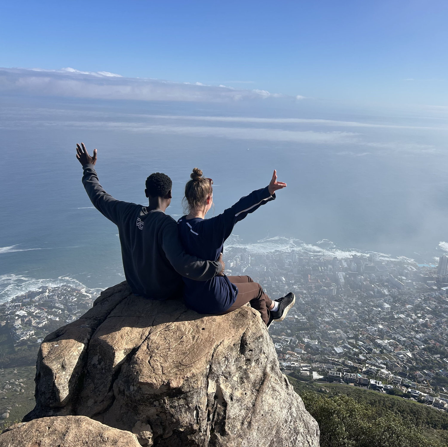 Top of Lion's Head trail in Cape Town, South Africa.