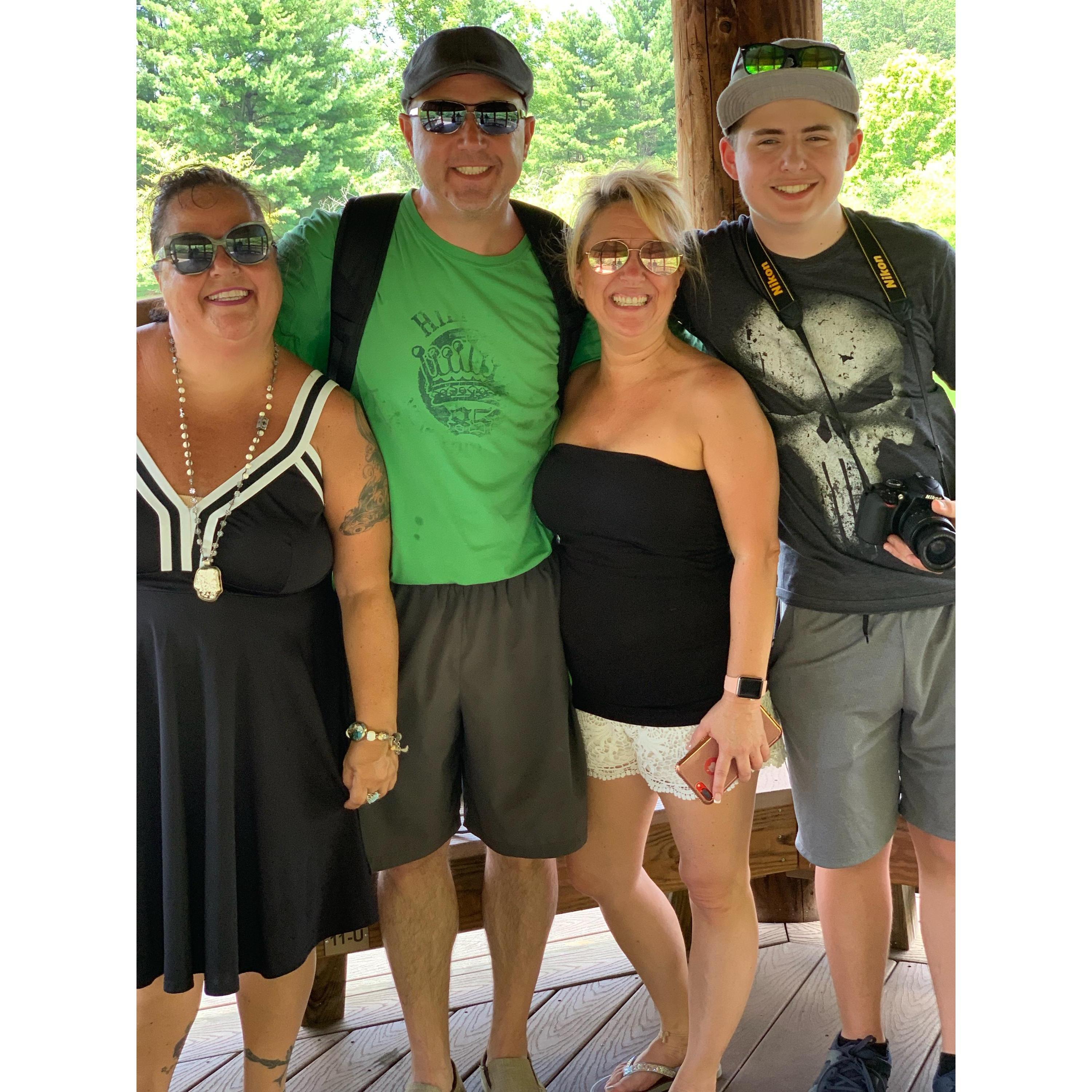 We love our families...here we are with Adam and Aron's sister, Tricia