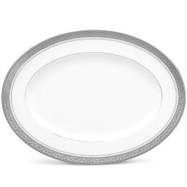 Noritake China - Summit Platinum Platter, Oval, 12"