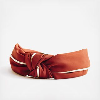 Top Knot Headband With Gold Accent