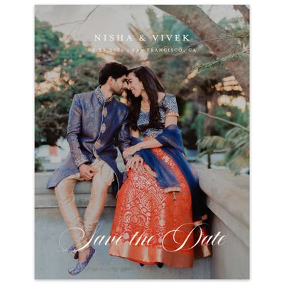 White Wedding Digital Save the Date - Grazio Photo