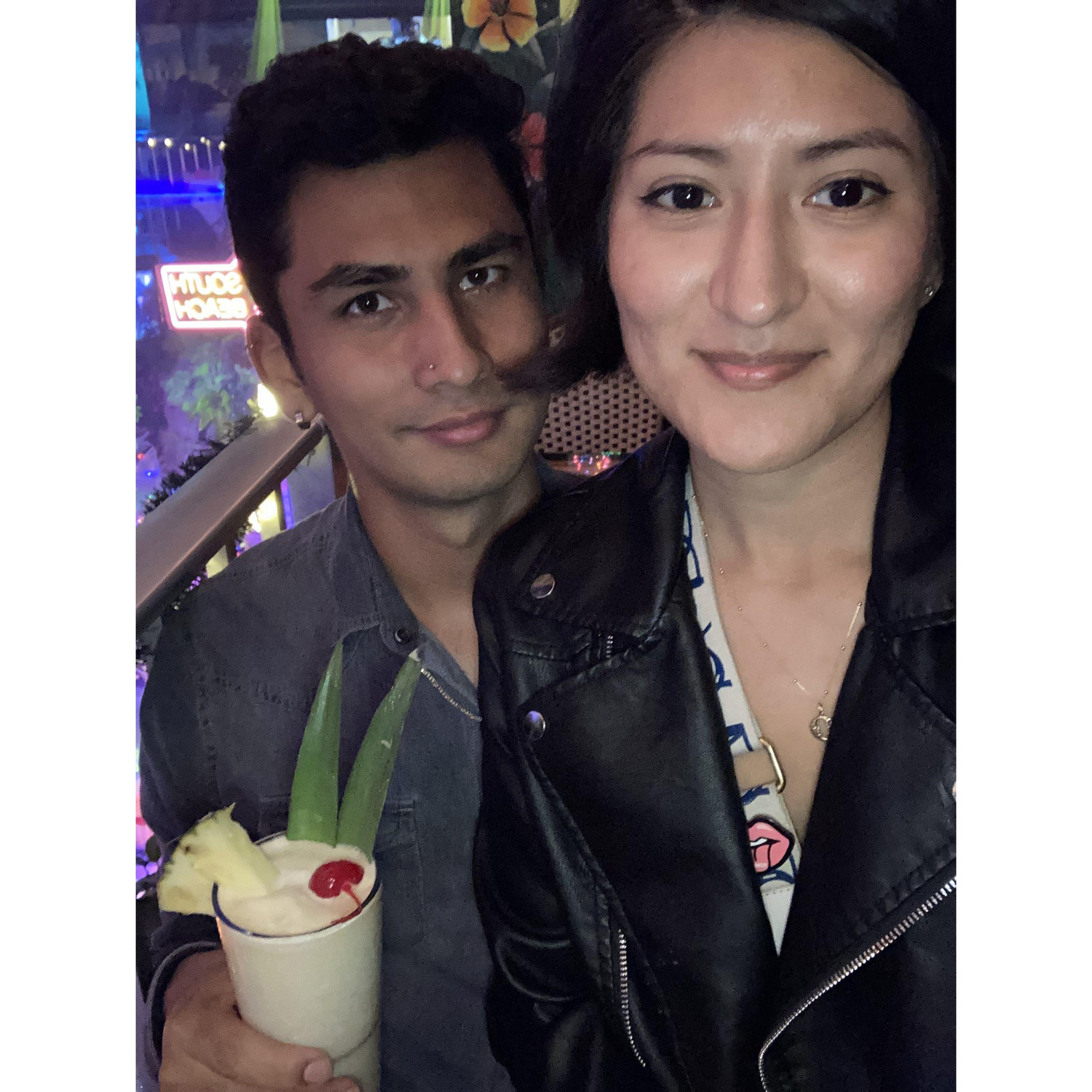 "If you like pina coladas and getting caught in the rain.." on Ocean Drive, Miami-December 2022