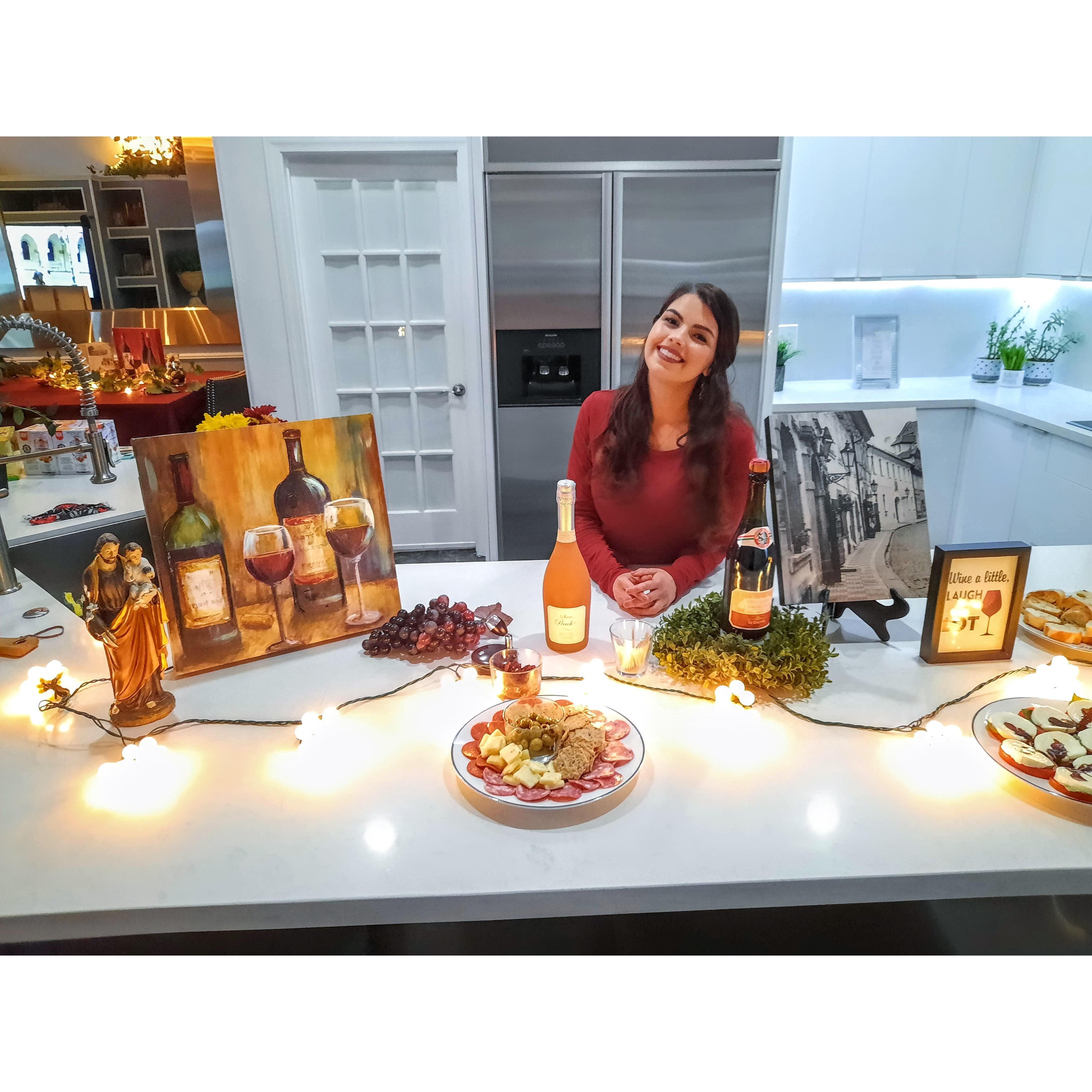 Chesco snapped this picture after Vero surprised him with an italian themed evening in celebration of Chesco's onomástico!

St. Francis of Assisi, pray for us!