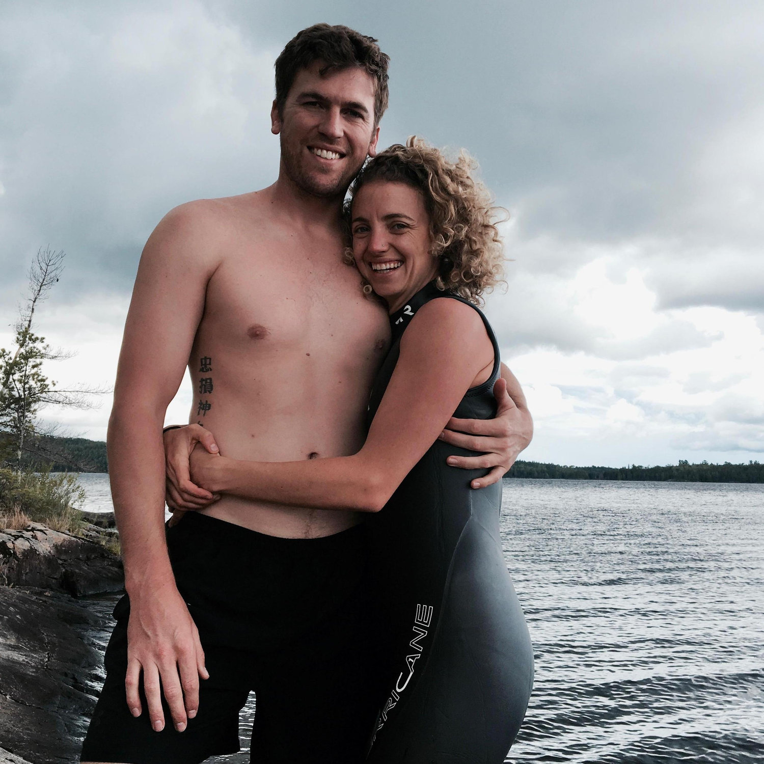 Swimming in Rainy Lake, Ontario. August, 2016.