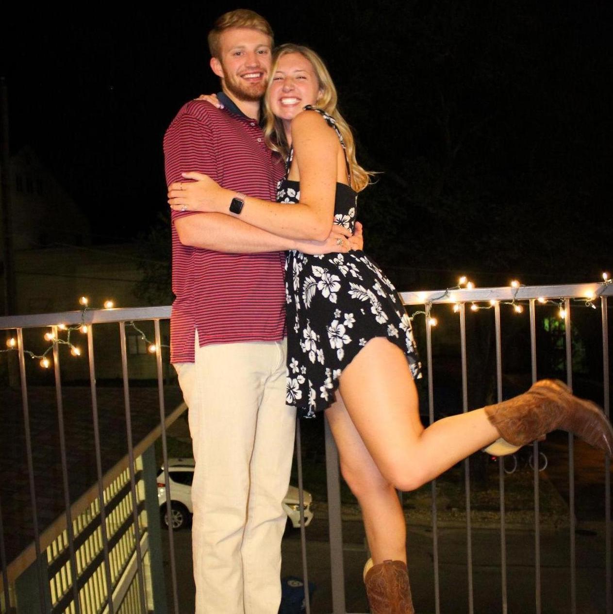 Connor asked me to be his girlfriend 5/28/2020! He knew I loved two stepping so he set up string lights and we two stepped on the roof of my apartment because it was the pandemic! So thoughtful <3