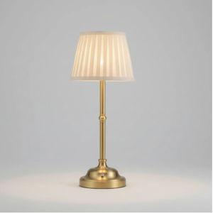 Cordless Rechargeable Brass LED Table Lamp - White