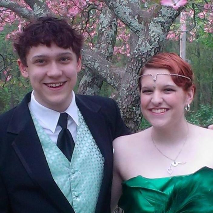 Casey's senior prom, 2014 (age: 17)