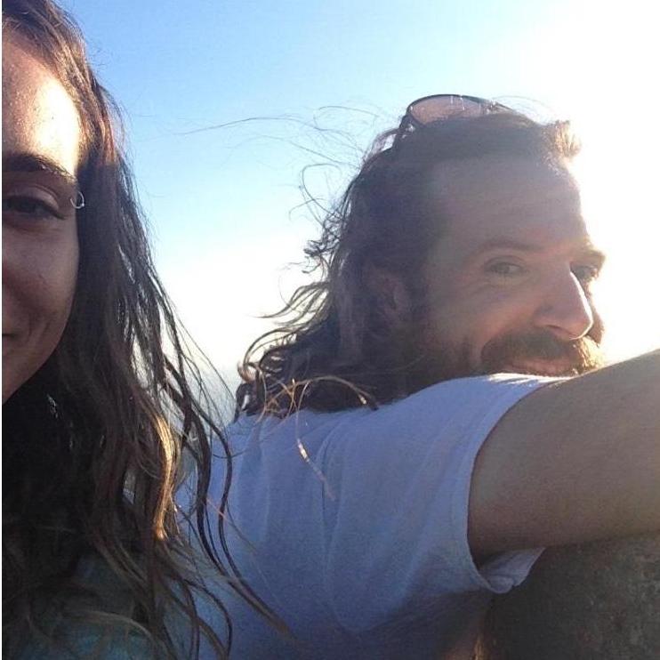 At the top of our first ever mountain climb together. Sandstone Peak in Malibu, CA // 2015