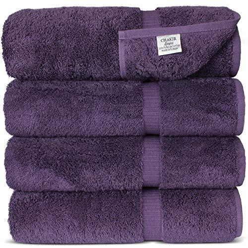 Luxury Hotel & Spa Bath Towel Turkish Cotton, 27" x 54",Set of 4