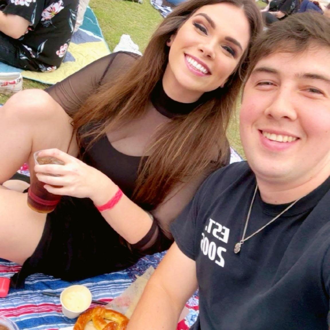 Lindsey and I at our favorite band in the world Sleep Token! Mata attended this show with us!