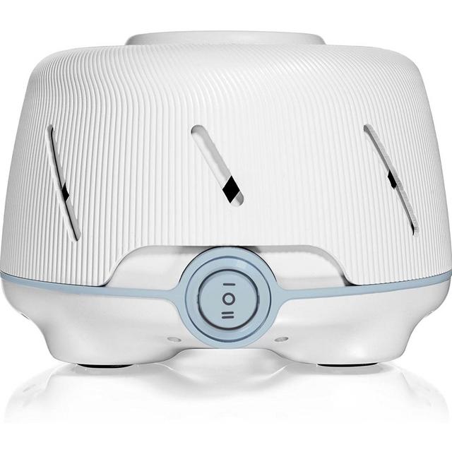 Marpac Yogasleep Dohm (White/Blue) The Original Noise Machine Soothing Natural Sound from a Real Fan Noise Cancelling Sleep Therapy, Dohm Gray, 1 Count (Pack of 1)