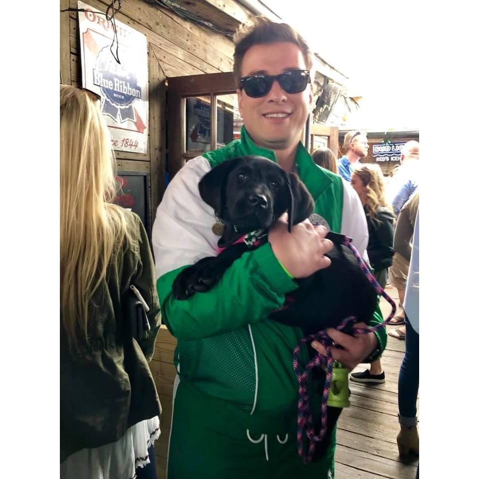 Pat with Pepper in March of 2019 in Charleston, SC