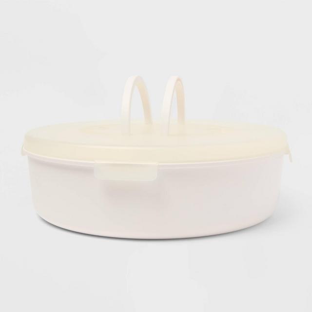 Large Round Packable Serving Set White - Sun Squad™