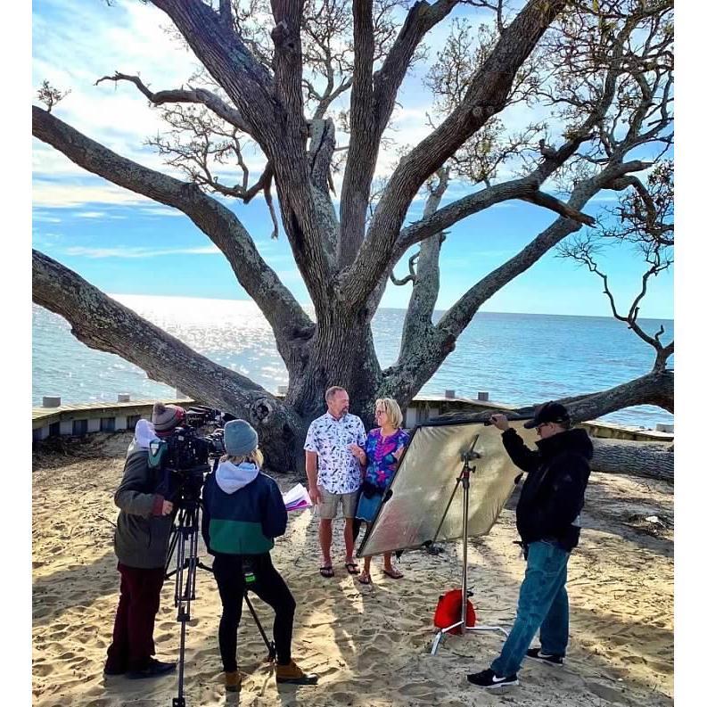 Filming the show "Beachfront Bargain Hunt" in the Outer Banks of North Carolina