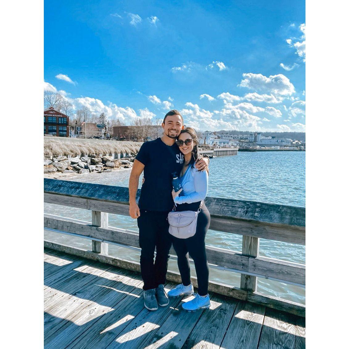 Alex's first outing in Port Jefferson, Long Island