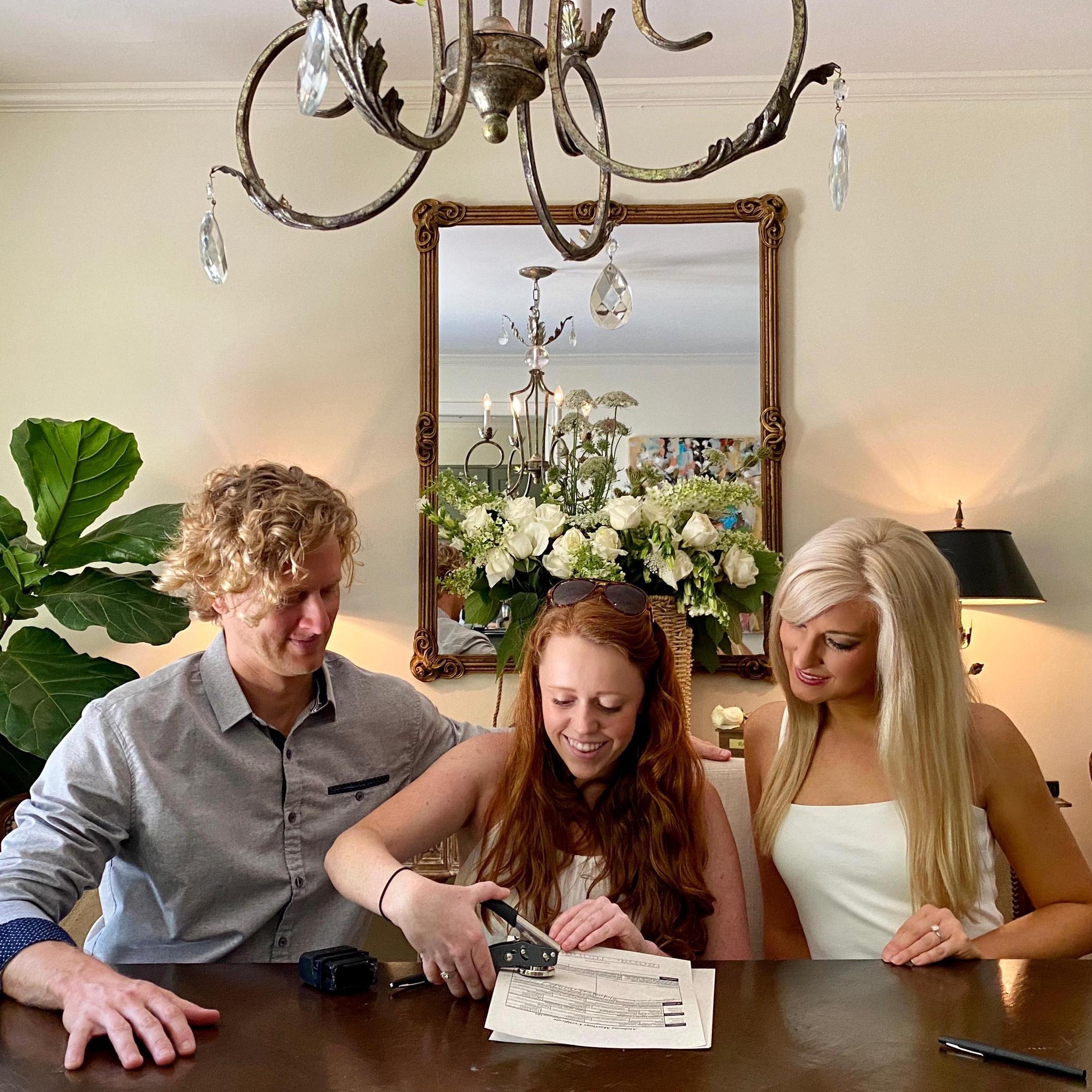 Big thanks to Emily Gardner for making us official and being a part of our special day.