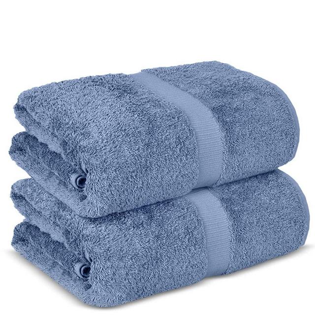 Chakir Turkish Linens Hotel & Spa Quality, Premium Cotton Turkish Towels (35''x70'' Jumbo Bath Towels - Wedgewood)