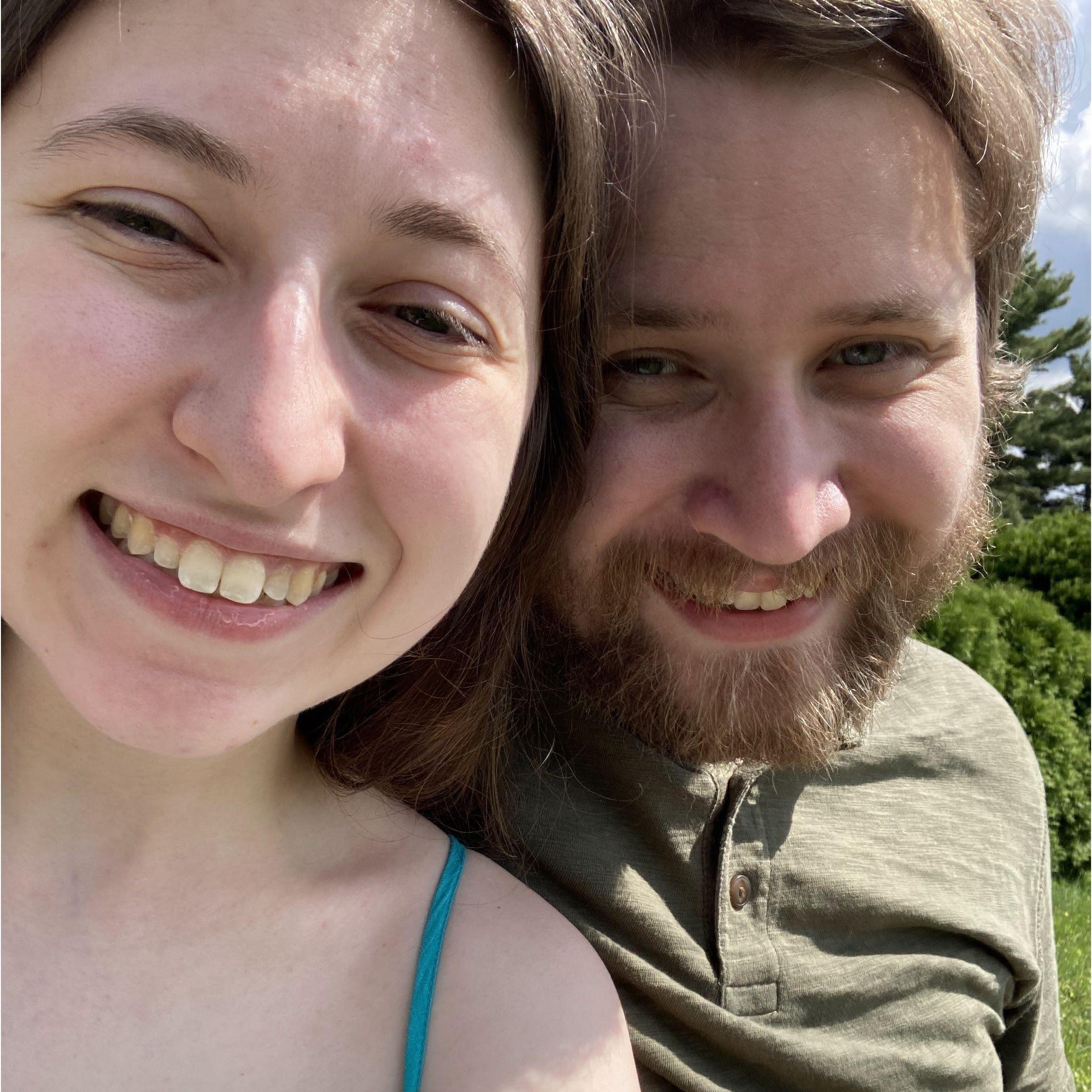 In May 2024, we had a date at Dawes Arboretum, where Brandon was scoping out a proposal spot