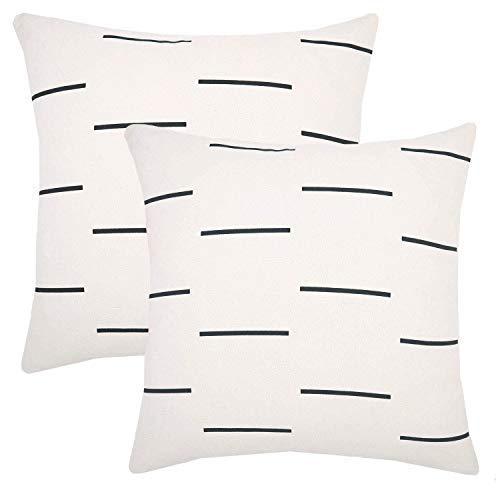 Woven Nook Decorative Throw Pillow Covers, Omi Set, Pack of 2 (20 x 20 Inches)