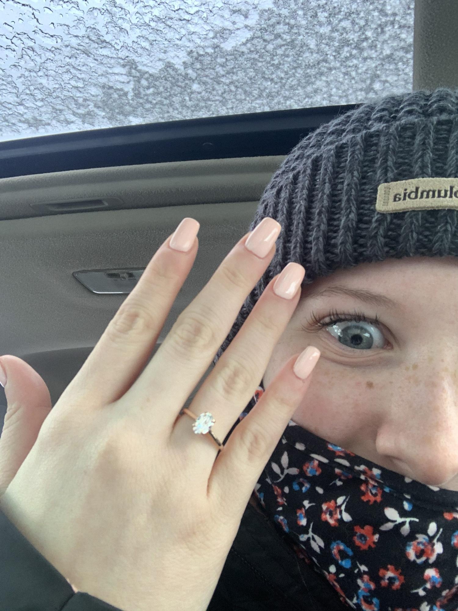 Maya after Dustin gave her a new promise ring while on a trip to Mt. Hood 2020