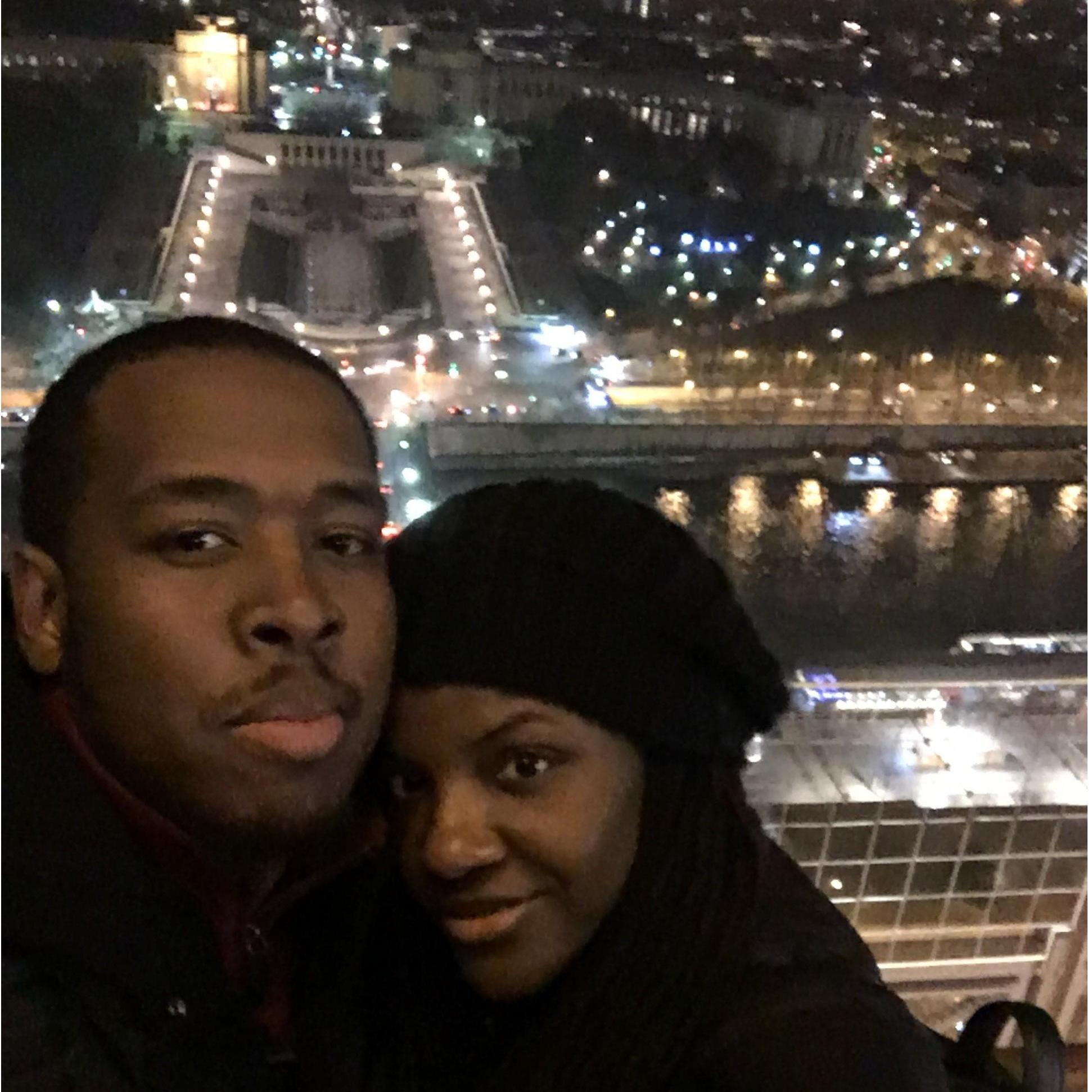 Enjoying the views from the Eiffel Tower!