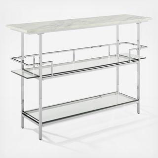 Aimee Faux Marble Top Bar