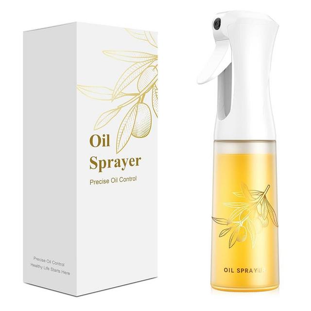 Oil Sprayer for Cooking -200ml Glass Olive Oil Sprayer - Oil Sprayer - Continuous Spray With Portion Control - Cooking Sprayer - Oil Spray Bottle - Kitchen Gadgets for Air Fryer, Salad, Cooking