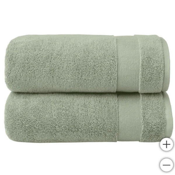 Purely Organic Towel Sets, light green, 2 bath towels