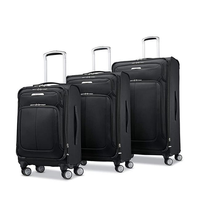 Samsonite Solyte DLX Softside Expandable Luggage with Spinner Wheels, Midnight Black, 3-Piece Set (20/25/29)
