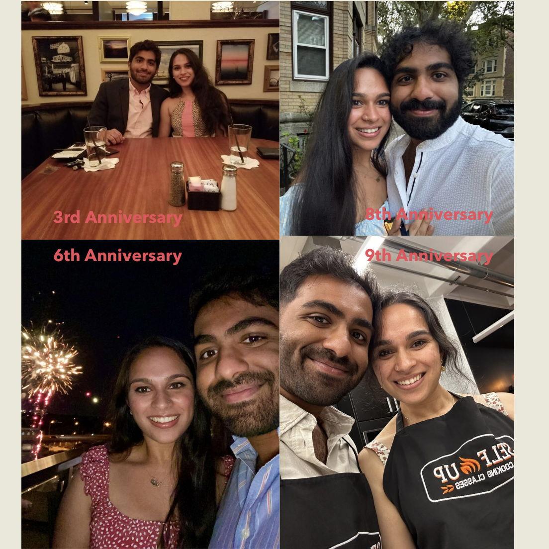 From year one to year 10 (and counting!) — a collage of our anniversary adventures.